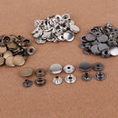 30pcs 15mm metal push button + tool set for leather goods leather