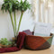 Straw Wicker Folding Frame Seagrasss Flower Pot Basket Planter Holder Red