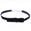 Bowknot Necklace Collar Short Necklace Black Ribbon Velvet Chokers Dress FT