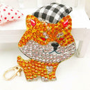 4pcs DIY Diamond Dog Keychain Special Full Drill Painting Women Bag Keyring