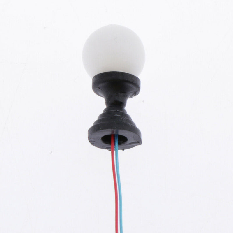 10Pcs Miniatures LED Light Train Railway Street Lamppost Landscape Layout