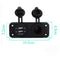 12V Dual USB Outlet Car ATV Charger Cigarette Lighter Socket Voltmeter Panel