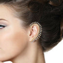 1PC Rock Punk Clear Rhinestone Decor Ear Cuff Wrap Earring for Left Ear