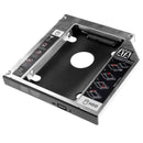 9.5mm Universal Caddy SATA 2nd HDD SSD Hard Drive CD/DVD-ROM Optical Bay Box New