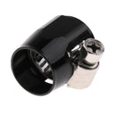2X Black Fuel Oil Water Pipe AN6 Hose End Finisher Clip Clamp OD 19mm & 12mm