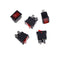 5pcs LED SPST 4PIN ON/OFF Boat Rocker Switch 6A/250V 10A/125V Car Dash RedAA