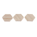 Unfinished Wood Hexagon Cutout Tile Pieces for DIY Crafts (25Pcs) Blank Wooden