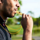 Outdoor Survival Whistle Keychain Portable Brass Training Whistle (Flat)
