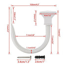 Set of 2 Square Metal Decorative Curtain Hold Backs, Wall Mounted Window Dr