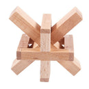 Wooden Siege Lock the Perplexing X in a Box Logic Puzzle Burr Puzzles Brain