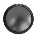 Round Aluminum Alloy Non Stick Loose Base Pie Tart Quiche Tin Black (8 Inch