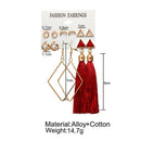Bohemian Earring Long Tassel Drop Earrings Set For Women Girl Fashion Geome
