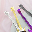 Set of 4 Guitar Shaped Stainless Steel Coffee Spoon Demitasse Spoons Desser D4I2