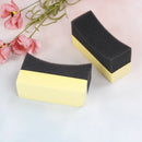 2x auto car wheel waxing polishing compound washing sponge cleaning pad brush lj