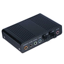 USB 6 Channel 5.1 External Optical Audio Sound Card for Notebook PC(Black)