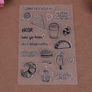 Lunch Metal Cutting Die Frame+Silicone Stamp Embossing Craft Scrapbooking