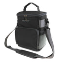 Vertical Portable Insulated Cooler Lunch Box Tote Picnic Storage Bag black