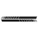 1 Pair 150x9cm PVC Vinyl Car Stickers Long Stripe Totem Auto Side Skirt Decals