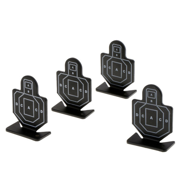 4pcs Metal Practice Silhouette Shooting Aim Target Mini Plinking Targets