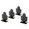 4pcs Metal Practice Silhouette Shooting Aim Target Mini Plinking Targets