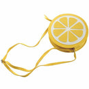 Women Messenger Bags Lemon Shape Small Mini Bag Circular Crossbody Bag For GG2U4