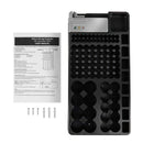 Battery Storage Organizer Holder with Tester - Battery Caddy Rack Case Box