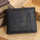 Mens Leather Bifold Wallet Credit/ID Card Receipt Holder Coin Purse