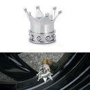4 * Universal Chrome Crown Car Truck Tire Air Valve Stem Cover Caps Wheel Rims^^