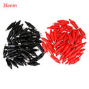 50 x Crocodile / Alligator Clips Connectors for Test Leads Red and Black 36mm JR