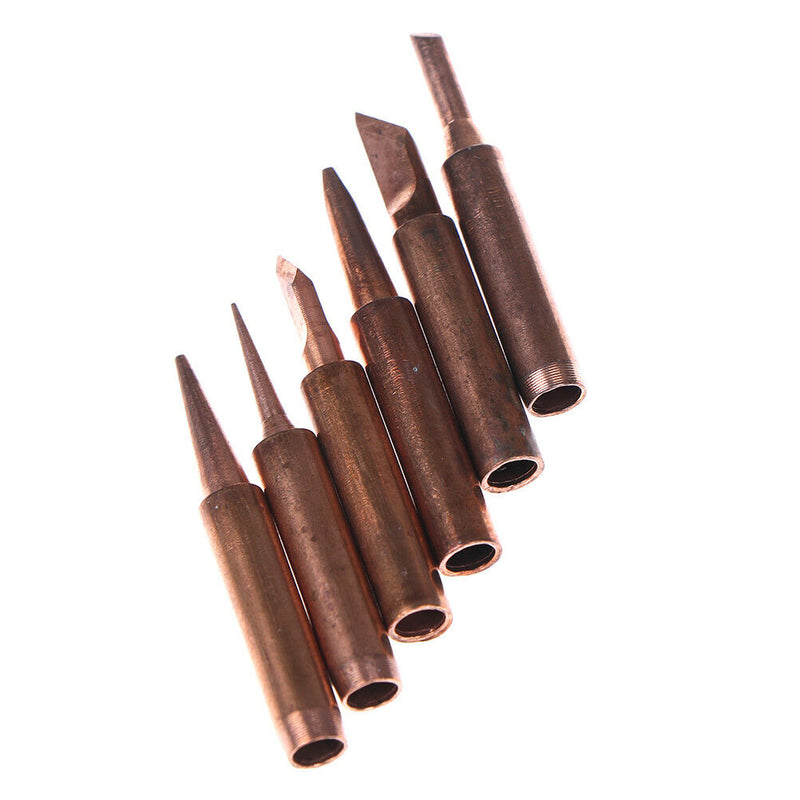 1set 900M-T copper soldering iron tips welding lead free solder repair tool Kw