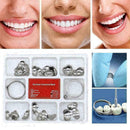 100pcs/Pack Dental Sectional Contoured Metal Matrices 2pcs + Ring m Kit 35 U5J3