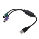 1Pc USB male to dual PS2 female cable adapter converter use for keyboard mouseLJ