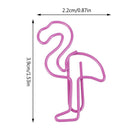 12pcs Cute Flamingo Bookmark Paper Clip Hollow Metal Binder Office Supplie Bj