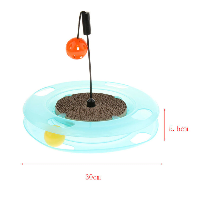 Pet Kitten Cat Ball Toys Rotating Cat Teaser Turntable Intelligence Cat Toys