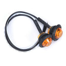 Amber 10Pcs Mini 12 / 24V 1'' Round LED Button Side Marker Lights Car Trai JR