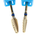 2pcs Electric Nail Drill Bit Grinding Head for Nail UV Gel Polish Remover Blue