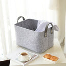 3Pcs/Set Felt Storage Basket Bins With Handle Baby Clothes Toys Organizer F