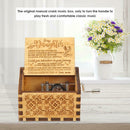 Retro Wood Hand Cranked Music Box Carved Kid Child Birthday Gift Home Decor