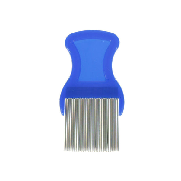 Comb Head Hair Lice Nit dog Safe Flea Eggs Dirt Dust Remover Steel Tooth BrushSE