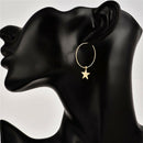 Star Charms Circles Small Loops Huggie Hoops Earrings For Women Jewelry Kids
