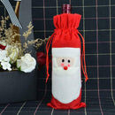 Christmas Santa Claus Style Wine Bottle Bag Cover Xmas Home Ornament Decor A