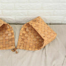 Garden hand-woven wood basket weaving storage basket Fruit and vegetable ba