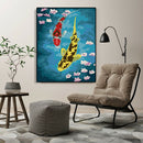 Painting By Numbers Kit DIY Fish Digital Canvas Wall Art Picture Home Decor