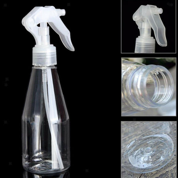 2pcs 200ml Cleaning Clear Travel Empty Spray Bottle Trigger Hand Watering
