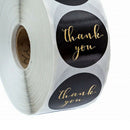 500Pieces Roll Thank You Packaging Sealing Stickers Black