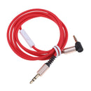 3.5mm Male to Male Aux Audio Cable With Mic for All 3.5mm-Enabled Device,Red