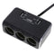 3 Sockets Cigarette Lighter Quick Charge 3.0 Car Charger Splitter Adapter Black