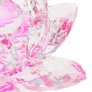 Crystal Lotus Flower Buddhist Ornament Feng Shui Art Glass Paperweight Pink