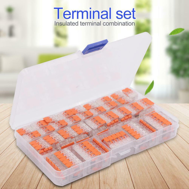75pcs Compact Wiring Connector 2/3/5 Pin Insulated Cold Pressing Terminals Kit