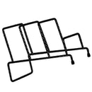 Iron Display Easel China Bowl Dish Plate Holder Organizer Rack Black 3 Grids